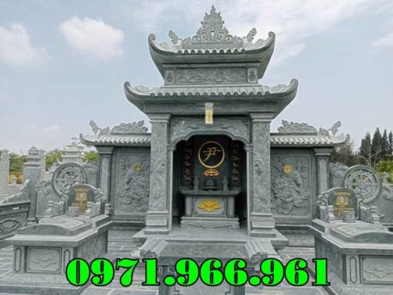 mẫu khuôn viên lăng mộ đá chạm điêu khắc đẹp bán Chợ Lách