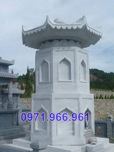 557 mẫu mộ tháp đá trắng đẹp bán hưng yên