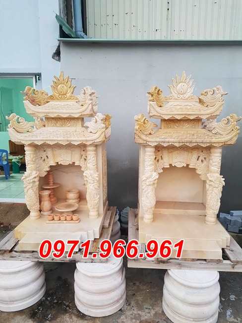 748 mẫu miếu thờ đá vàng đẹp bán lai châu