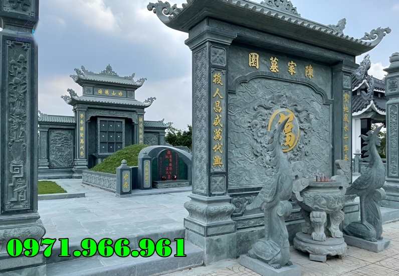 104+ Mẫu lăng mộ đá xanh nghĩa trang đẹp nhất