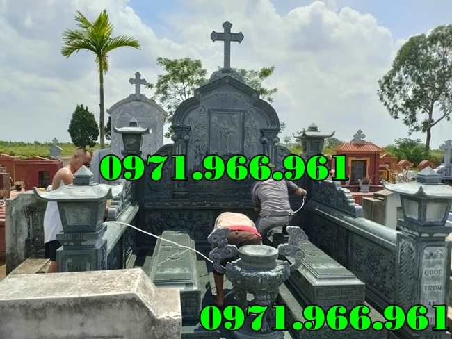 116+ Mẫu lăng mộ ông bà đá xanh đẹp nhất