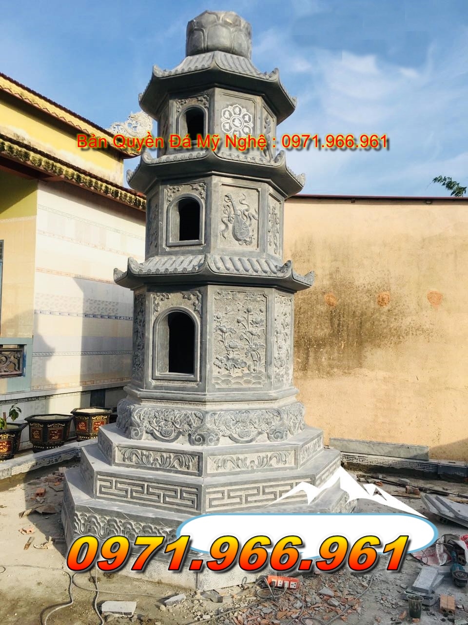 59 : Cơ Sở Xây Mộ Tháp Đá Trắng Bán Ở Tại Trà Vinh