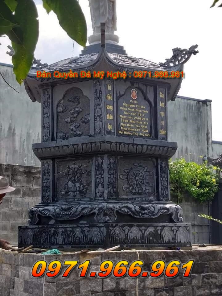 53 : Mẫu Mộ Tháp Đá Tự Nhiên Xanh Bán Ở Vĩnh Long