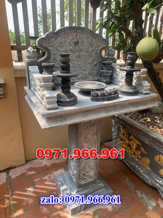 bàn thờ cửu trùng thiên đá xanh, bàn thờ ông thiên đá vàng, bàn thờ trước nhà ngoài trời, bàn thờ ông tà chư thiên, bàn thờ đá granite hoa cương, bàn thờ phật bà quan âm bồ tát, bàn thờ địa tạng vương bồ tát, bàn thờ thông thiên, bàn thờ nghĩa miếu lăng mộ, bàn thờ cô hồn vong ngã 3 đường, 