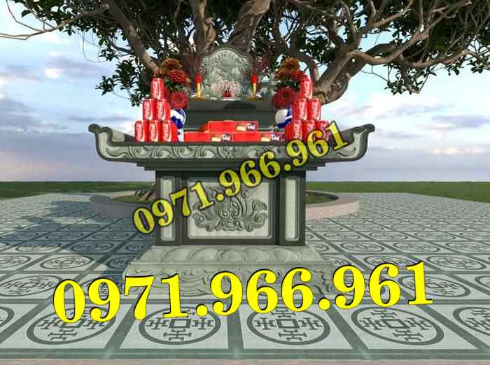 bàn thờ cửu trùng thiên đá xanh, bàn thờ ông thiên đá vàng, bàn thờ trước nhà ngoài trời, bàn thờ ông tà chư thiên, bàn thờ đá granite hoa cương, bàn thờ phật bà quan âm bồ tát, bàn thờ địa tạng vương bồ tát, bàn thờ thông thiên, bàn thờ nghĩa miếu lăng mộ, bàn thờ cô hồn vong ngã 3 đường, 