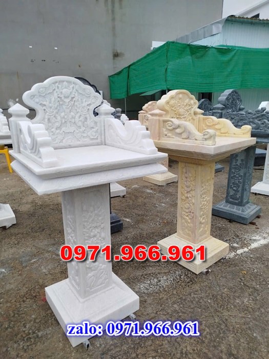 bàn thờ cửu trùng thiên đá xanh, bàn thờ ông thiên đá vàng, bàn thờ trước nhà ngoài trời, bàn thờ ông tà chư thiên, bàn thờ đá granite hoa cương, bàn thờ phật bà quan âm bồ tát, bàn thờ địa tạng vương bồ tát, bàn thờ thông thiên, bàn thờ nghĩa miếu lăng mộ, bàn thờ cô hồn vong ngã 3 đường, 