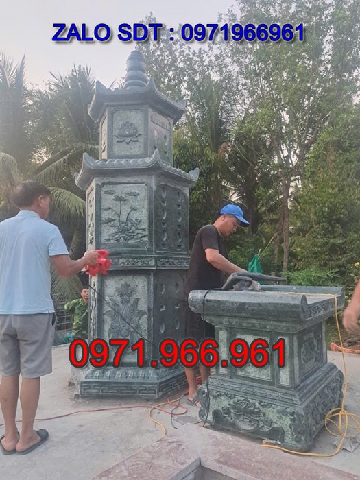 tháp đá xanh đẹp, giá bán tháp đá nguyên khối lắp sắp, địa chĩ nơi chỗ bán tháp đá hoa cương granite, kích thước tháp đá tự nhiên chuẩn phong thủy, thiết kế tháp đá trắng vàng theo yêu cầu, lắp đặt tháp đá cao cấp trọn gói theo yêu càu, mộ ông bà bố mẹ gia đình xây đá, mộ ốp đá xanh đen cẩm thạch, mẫu tháp đá đơn giản tam cấp không mái, mộ gia tộc song thân phu thê có mái che, kim tĩnh huyệt mộ bằng đá chôn tươi sang cát, nhà mồ mả để thề lưu giũ hũ lọ tro cốt, mộ sư bảo tháp ba năm bẩy chín tầng hình vuông lục lăng bát giác, mộ đôi tròn sang cát hỏa hung địa táng,