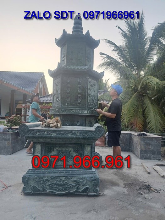 tháp đá xanh đẹp, giá bán tháp đá nguyên khối lắp sắp, địa chĩ nơi chỗ bán tháp đá hoa cương granite, kích thước tháp đá tự nhiên chuẩn phong thủy, thiết kế tháp đá trắng vàng theo yêu cầu, lắp đặt tháp đá cao cấp trọn gói theo yêu càu, mộ ông bà bố mẹ gia đình xây đá, mộ ốp đá xanh đen cẩm thạch, mẫu tháp đá đơn giản tam cấp không mái, mộ gia tộc song thân phu thê có mái che, kim tĩnh huyệt mộ bằng đá chôn tươi sang cát, nhà mồ mả để thề lưu giũ hũ lọ tro cốt, mộ sư bảo tháp ba năm bẩy chín tầng hình vuông lục lăng bát giác, mộ đôi tròn sang cát hỏa hung địa táng,