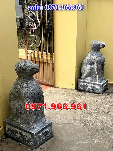 chó đá phong thủy trước nhà, chó đá trấn trạch lăng mộ nhà thờ, chó đá nguyên khối chạm điêu khắc, tượng chó đá cổ trước chùa từ đường miếu,  ngoài chùa, cửa đình, nhà thờ dòng họ gia đình, linh thiêng, được điêu khắc tinh sảo, bằng đá xanh ninh bình, đá thanh hóa, đá trắng, đá vàng, đá thạch anh, đá granite, theo yêu cầu của khách hàng