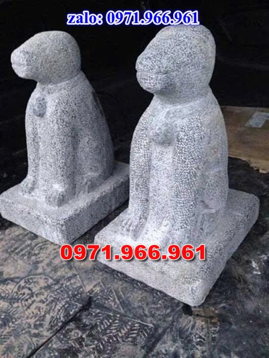 chó đá phong thủy trước nhà, chó đá trấn trạch lăng mộ nhà thờ, chó đá nguyên khối chạm điêu khắc, tượng chó đá cổ trước chùa từ đường miếu,  ngoài chùa, cửa đình, nhà thờ dòng họ gia đình, linh thiêng, được điêu khắc tinh sảo, bằng đá xanh ninh bình, đá thanh hóa, đá trắng, đá vàng, đá thạch anh, đá granite, theo yêu cầu của khách hàng