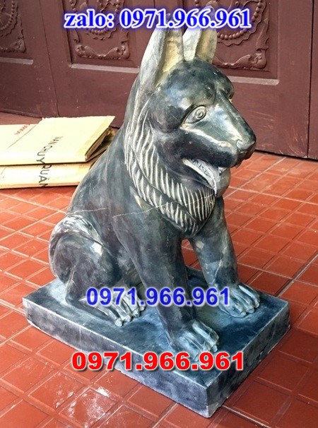 chó đá phong thủy trước nhà, chó đá trấn trạch lăng mộ nhà thờ, chó đá nguyên khối chạm điêu khắc, tượng chó đá cổ trước chùa từ đường miếu,  ngoài chùa, cửa đình, nhà thờ dòng họ gia đình, linh thiêng, được điêu khắc tinh sảo, bằng đá xanh ninh bình, đá thanh hóa, đá trắng, đá vàng, đá thạch anh, đá granite, theo yêu cầu của khách hàng