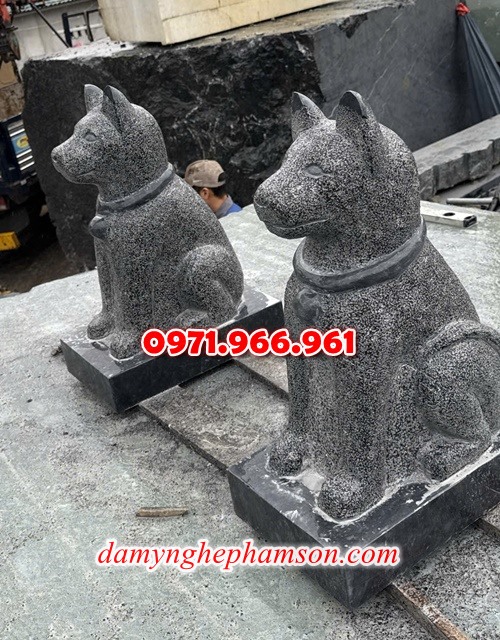 chó đá phong thủy trước nhà, chó đá trấn trạch lăng mộ nhà thờ, chó đá nguyên khối chạm điêu khắc, tượng chó đá cổ trước chùa từ đường miếu, ngoài chùa, cửa đình, nhà thờ dòng họ gia đình, linh thiêng, được điêu khắc tinh sảo, bằng đá xanh ninh bình, đá thanh hóa, đá trắng, đá vàng, đá thạch anh, đá granite, theo yêu cầu của khách hàng
