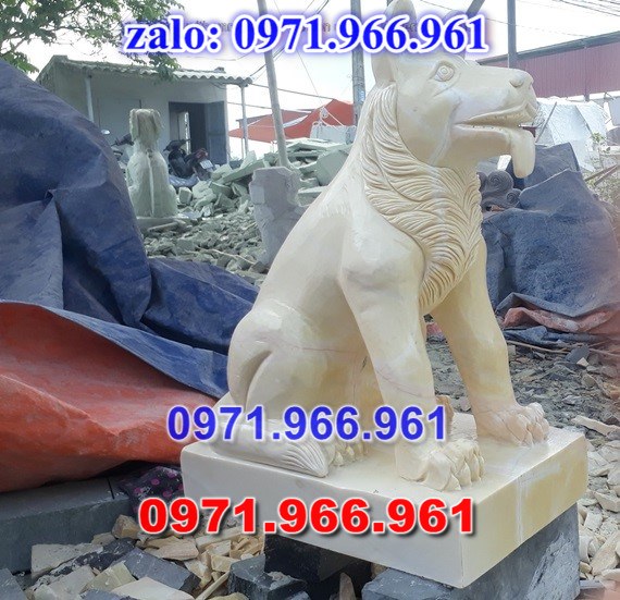 chó đá phong thủy trước nhà, chó đá trấn trạch lăng mộ nhà thờ, chó đá nguyên khối chạm điêu khắc, tượng chó đá cổ trước chùa từ đường miếu,  ngoài chùa, cửa đình, nhà thờ dòng họ gia đình, linh thiêng, được điêu khắc tinh sảo, bằng đá xanh ninh bình, đá thanh hóa, đá trắng, đá vàng, đá thạch anh, đá granite, theo yêu cầu của khách hàng