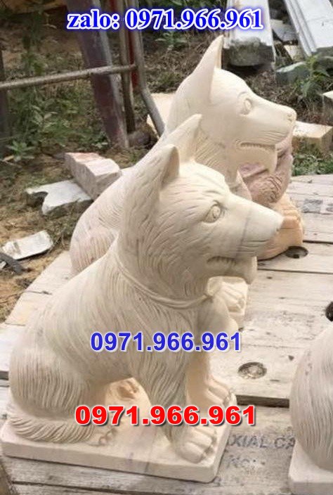 chó đá phong thủy trước nhà, chó đá trấn trạch lăng mộ nhà thờ, chó đá nguyên khối chạm điêu khắc, tượng chó đá cổ trước chùa từ đường miếu,  ngoài chùa, cửa đình, nhà thờ dòng họ gia đình, linh thiêng, được điêu khắc tinh sảo, bằng đá xanh ninh bình, đá thanh hóa, đá trắng, đá vàng, đá thạch anh, đá granite, theo yêu cầu của khách hàng
