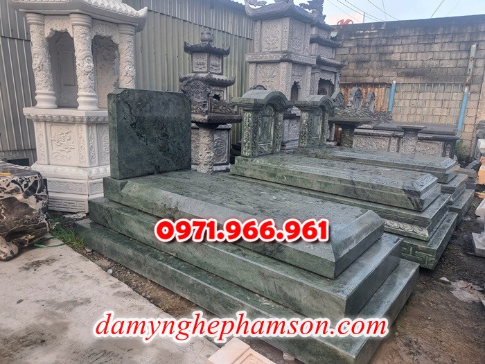 bia mộ đá xanh đẹp, giá bán mộ đá nguyên khối lắp sắp, địa chĩ nơi chỗ bán mộ đá hoa cương granite, kích thước mộ đá tự nhiên chuẩn phong thủy, thiết kế mộ đá trắng vàng theo yêu cầu, lắp đặt mộ đá cao cấp trọn gói theo yêu càu, mộ ông bà bố mẹ gia đình xây đá, mộ ốp đá xanh đen cẩm thạch, mẫu mộ đá đơn giản tam cấp không mái, mộ gia tộc song thân phu thê có mái che, kim tĩnh huyệt mộ bằng đá chôn tươi sang cát, nhà mồ mả để thề lưu giũ hũ lọ tro cốt, mộ sư bảo tháp ba năm bẩy chín tầng hình vuông lục lăng bát giác, mộ đôi tròn sang cát hỏa hung địa táng,