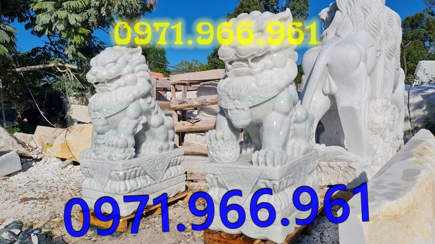 mẫu kỳ lân đá phong thủy canh cổng, kỳ lân đá tự nhiên nguyên khối trấn yểm trước nhà, kỳ lân đá cẩm thạch trước nhà thờ họ, kỳ lân đá biệt thự mang lại tài lộc may mắn cho gia chủ, kỳ lân đá được điêu khắc chạm trổ tinh sảo theo nhu cầu khách hàng