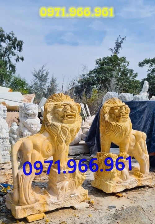 mẫu sư tử đá tự nhiên nguyên khối phong thủy trước cổng, sư bằng đá trắng canh cổng, trấn trạch, sư tử đá xanh trước cổng nhà thờ họ, trấn yểm, sư tử đá vàng canh cổng trước biệt thự cao cấp, sư tử bằng đá được điêu khắc tinh sảo theo yêu cầu khách hàng 