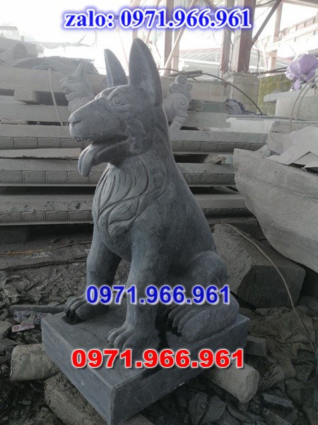 chó đá phong thủy trước nhà, chó đá trấn trạch lăng mộ nhà thờ, chó đá nguyên khối chạm điêu khắc, tượng chó đá cổ trước chùa từ đường miếu,  ngoài chùa, cửa đình, nhà thờ dòng họ gia đình, linh thiêng, được điêu khắc tinh sảo, bằng đá xanh ninh bình, đá thanh hóa, đá trắng, đá vàng, đá thạch anh, đá granite, theo yêu cầu của khách hàng