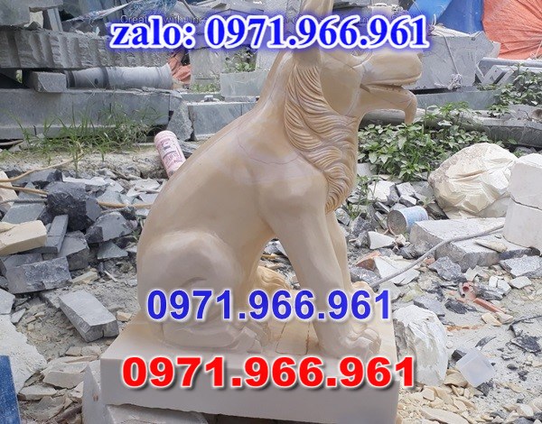 chó đá phong thủy trước nhà, chó đá trấn trạch lăng mộ nhà thờ, chó đá nguyên khối chạm điêu khắc, tượng chó đá cổ trước chùa từ đường miếu,  ngoài chùa, cửa đình, nhà thờ dòng họ gia đình, linh thiêng, được điêu khắc tinh sảo, bằng đá xanh ninh bình, đá thanh hóa, đá trắng, đá vàng, đá thạch anh, đá granite, theo yêu cầu của khách hàng