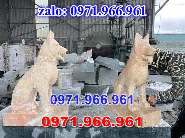 chó đá phong thủy trước nhà, chó đá trấn trạch lăng mộ nhà thờ, chó đá nguyên khối chạm điêu khắc, tượng chó đá cổ trước chùa từ đường miếu,  ngoài chùa, cửa đình, nhà thờ dòng họ gia đình, linh thiêng, được điêu khắc tinh sảo, bằng đá xanh ninh bình, đá thanh hóa, đá trắng, đá vàng, đá thạch anh, đá granite, theo yêu cầu của khách hàng