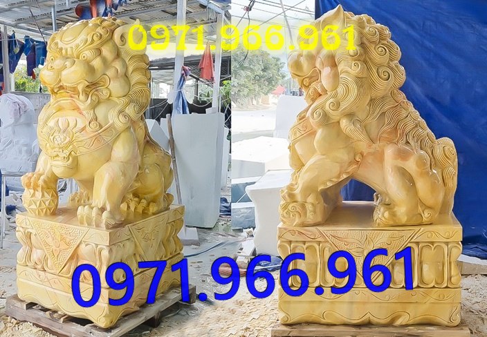 mẫu kỳ lân đá phong thủy canh cổng, kỳ lân đá tự nhiên nguyên khối trấn yểm trước nhà, kỳ lân đá cẩm thạch trước nhà thờ họ, kỳ lân đá biệt thự mang lại tài lộc may mắn cho gia chủ, kỳ lân đá được điêu khắc chạm trổ tinh sảo theo nhu cầu khách hàng