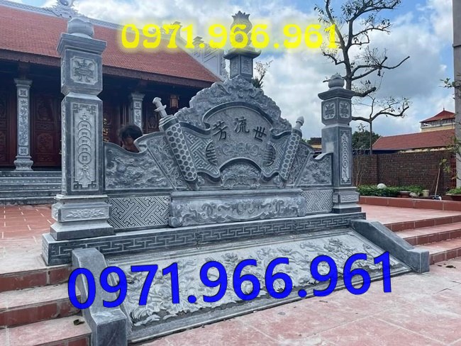 cuốn thư hay còn gọi bức bình phong trấn trạch bằng đá tự nhiên nguyên khối được đặt trong sân nhà thờ họ,bức cuốn thư chạm rồng phượng trước khu tâm linh đình làng, bức bình phong phong thủy đá xanh rêu trước khu lăng mộ gia đình đẹp, chuyên thiết kế cuốn thư bình phong theo yêu cầu khách hàng