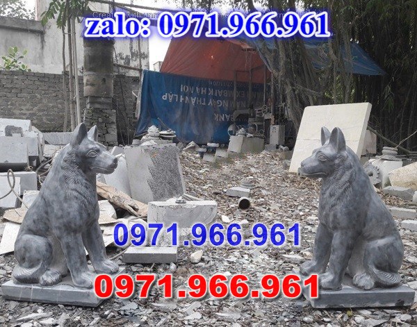 chó đá phong thủy trước nhà, chó đá trấn trạch lăng mộ nhà thờ, chó đá nguyên khối chạm điêu khắc, tượng chó đá cổ trước chùa từ đường miếu,  ngoài chùa, cửa đình, nhà thờ dòng họ gia đình, linh thiêng, được điêu khắc tinh sảo, bằng đá xanh ninh bình, đá thanh hóa, đá trắng, đá vàng, đá thạch anh, đá granite, theo yêu cầu của khách hàng