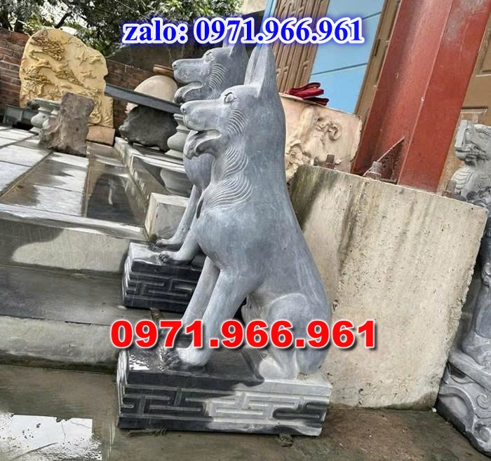 chó đá phong thủy trước nhà, chó đá trấn trạch lăng mộ nhà thờ, chó đá nguyên khối chạm điêu khắc, tượng chó đá cổ trước chùa từ đường miếu,  ngoài chùa, cửa đình, nhà thờ dòng họ gia đình, linh thiêng, được điêu khắc tinh sảo, bằng đá xanh ninh bình, đá thanh hóa, đá trắng, đá vàng, đá thạch anh, đá granite, theo yêu cầu của khách hàng