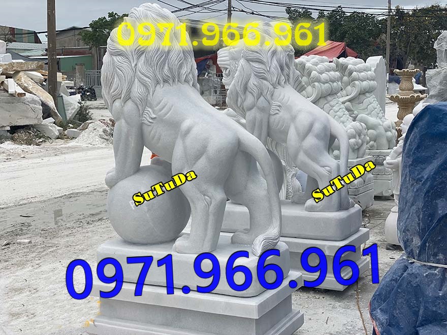mẫu sư tử đá tự nhiên nguyên khối phong thủy trước cổng, sư bằng đá trắng canh cổng, trấn trạch, sư tử đá xanh trước cổng nhà thờ họ, trấn yểm, sư tử đá vàng canh cổng trước biệt thự cao cấp, sư tử bằng đá được điêu khắc tinh sảo theo yêu cầu khách hàng 