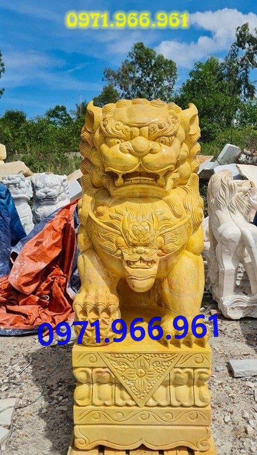 mẫu kỳ lân đá phong thủy canh cổng, kỳ lân đá tự nhiên nguyên khối trấn yểm trước nhà, kỳ lân đá cẩm thạch trước nhà thờ họ, kỳ lân đá biệt thự mang lại tài lộc may mắn cho gia chủ, kỳ lân đá được điêu khắc chạm trổ tinh sảo theo nhu cầu khách hàng