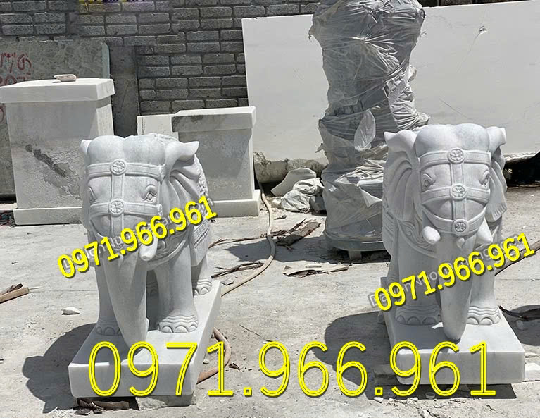 voi bằng đá tự nhiên nguyên khối canh cổng phong thủy trước nhà, voi đá sân vườn, trang trí khu biệt thự, voi đá nhà thờ họ, trấn trạch khu lăng mộ, voi đá phong thủy mang tài lộc, thịnh vượng, bình an, voi đá đặt trước cửa công ty, trang trí trong các công trình tâm linh