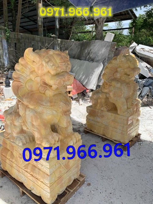 mẫu kỳ lân đá phong thủy canh cổng, kỳ lân đá tự nhiên nguyên khối trấn yểm trước nhà, kỳ lân đá cẩm thạch trước nhà thờ họ, kỳ lân đá biệt thự mang lại tài lộc may mắn cho gia chủ, kỳ lân đá được điêu khắc chạm trổ tinh sảo theo nhu cầu khách hàng