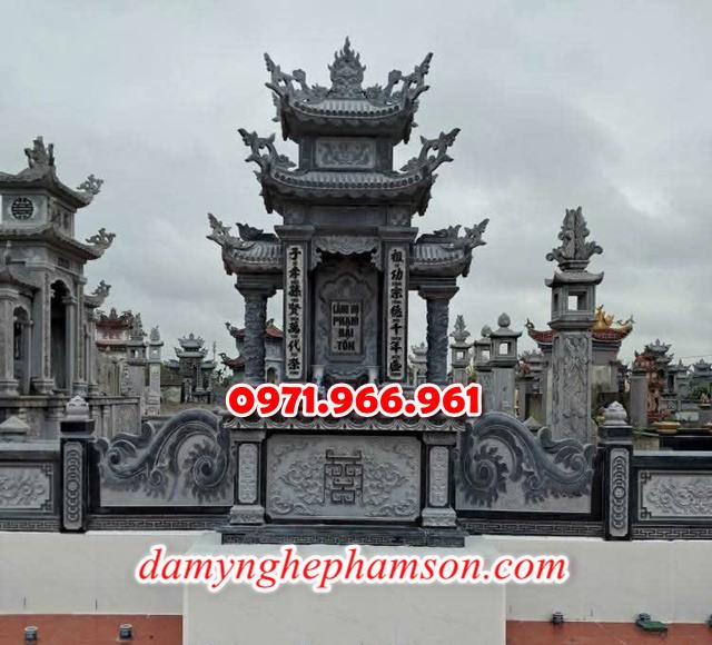 mẫu lăng thờ cho khu lăng mộ gia đình đá tự nhiên nguyên khối đẹp, lăng thờ đá phong thủy cho dòng họ cao cấp, lăng thờ được chạm khắc hoa văn tinh xảo tạo lên sự trang nghiêm cho gia đình, chuyên tư vấn và thiết kế lăng thờ bằng đá theo yêu cầu khách hàng