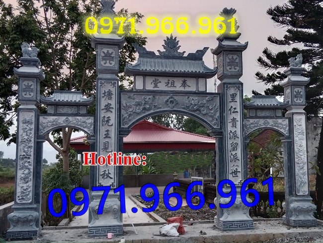 mẫu cổng đá xanh tự nhiên nguyên khối, cổng đá trước nhà thờ từ đường dòng họ, cổng đá tam quan đình làng khu tâm linh chùa, cổng đá hợp phong thủy khu lăng mộ gia đình, cổng đá nhà cổ khu biệt thự theo khách hàng 