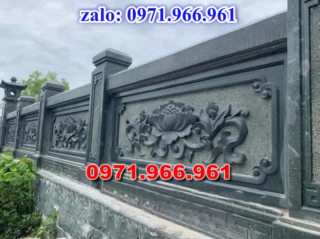 lan can bằng đá tự nhiên nguyên khối nhà thờ họ hay từ đường, lan can đá xanh rêu cho khu lăng mộ gia đình, nghĩa trang, khu lịch tâm linh, lan can khu biệt thự sân vườn được chạm khắc hoa văn tinh xảo theo yêu cầu, lan can tường rào đá phong thủy, trấn trạch, cao cấp, bền đẹp, giá rẻ cho khách hàng 