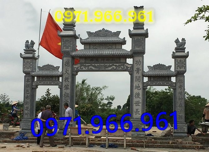 mẫu cổng đá xanh tự nhiên nguyên khối, cổng đá trước nhà thờ từ đường dòng họ, cổng đá tam quan đình làng khu tâm linh chùa, cổng đá hợp phong thủy khu lăng mộ gia đình, cổng đá nhà cổ khu biệt thự theo khách hàng 