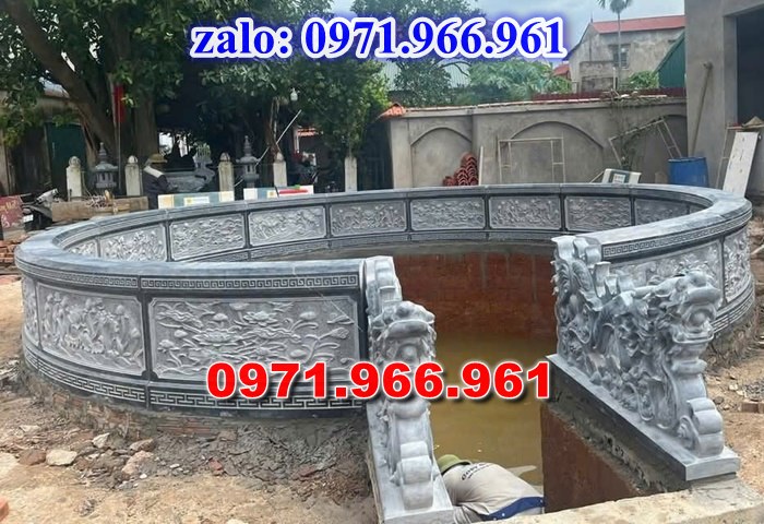 lan can bằng đá tự nhiên nguyên khối nhà thờ họ hay từ đường, lan can đá xanh rêu cho khu lăng mộ gia đình, nghĩa trang, khu lịch tâm linh, lan can khu biệt thự sân vườn được chạm khắc hoa văn tinh xảo theo yêu cầu, lan can tường rào đá phong thủy, trấn trạch, cao cấp, bền đẹp, giá rẻ cho khách hàng 