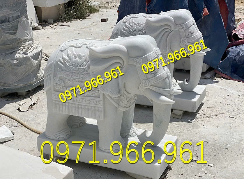 voi bằng đá tự nhiên nguyên khối canh cổng phong thủy trước nhà, voi đá sân vườn, trang trí khu biệt thự, voi đá nhà thờ họ, trấn trạch khu lăng mộ, voi đá phong thủy mang tài lộc, thịnh vượng, bình an, voi đá đặt trước cửa công ty, trang trí trong các công trình tâm linh