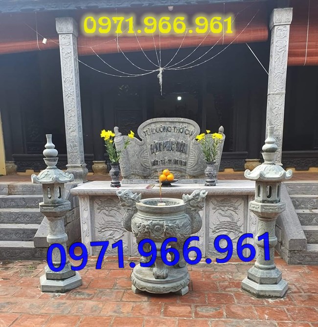 lư đỉnh bằng đá tự nhiên nguyên khối cao cấp ngoài trời bền đẹp, lư đỉnh đá phong thủy chuẩn tâm linh trước nhà thờ họ hay từ đường, lư đỉnh đá thờ cúng tâm linh khu lăng mộ, lư đỉnh đá xanh trước cổng tam quan hay khu tưởng niệm, thiết kế lư đỉnh đá cao cấp theo yêu cầu khách hàng