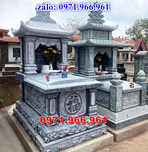 mẫu mộ đôi bằng đá tự nhiên nguyên khối để tro cốt ông bà hay cha mẹ cao cấp, mộ đôi cải táng, hỏa táng bằng đá xanh ấn độ nhập khẩu, mẫu mộ đôi vợ chồng được chạm khắc hoa văn tinh xảo bền đẹp, mẫu mộ đôi bằng đá đẹp hợp phong thủy theo yêu cầu khách hàng