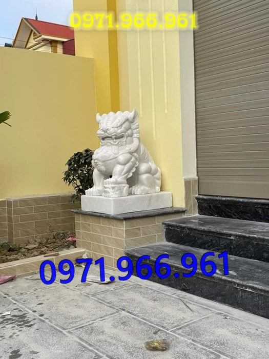 mẫu kỳ lân đá phong thủy canh cổng, kỳ lân đá tự nhiên nguyên khối trấn yểm trước nhà, kỳ lân đá cẩm thạch trước nhà thờ họ, kỳ lân đá biệt thự mang lại tài lộc may mắn cho gia chủ, kỳ lân đá được điêu khắc chạm trổ tinh sảo theo nhu cầu khách hàng