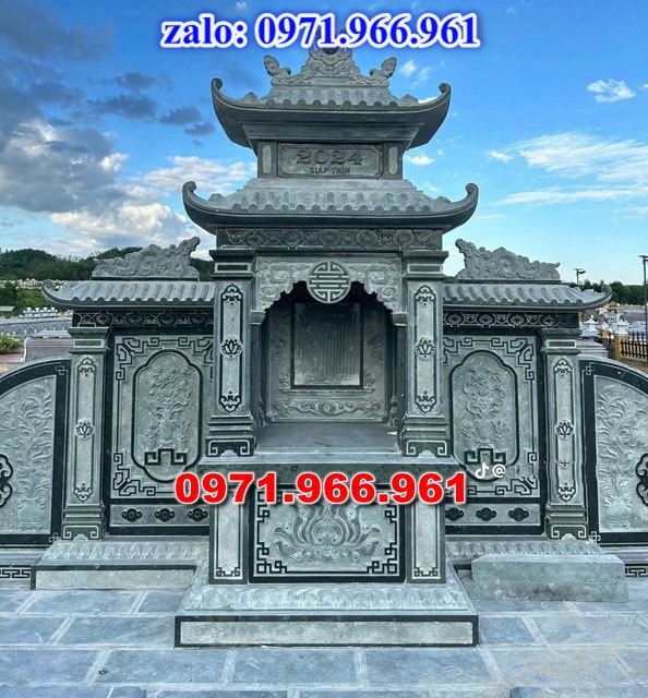 mẫu lăng thờ cho khu lăng mộ gia đình đá tự nhiên nguyên khối đẹp, lăng thờ đá phong thủy cho dòng họ cao cấp, lăng thờ được chạm khắc hoa văn tinh xảo tạo lên sự trang nghiêm cho gia đình, chuyên tư vấn và thiết kế lăng thờ bằng đá theo yêu cầu khách hàng