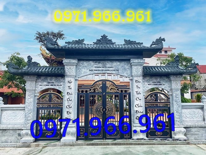 mẫu cổng đá xanh tự nhiên nguyên khối, cổng đá trước nhà thờ từ đường dòng họ, cổng đá tam quan đình làng khu tâm linh chùa, cổng đá hợp phong thủy khu lăng mộ gia đình, cổng đá nhà cổ khu biệt thự theo khách hàng 