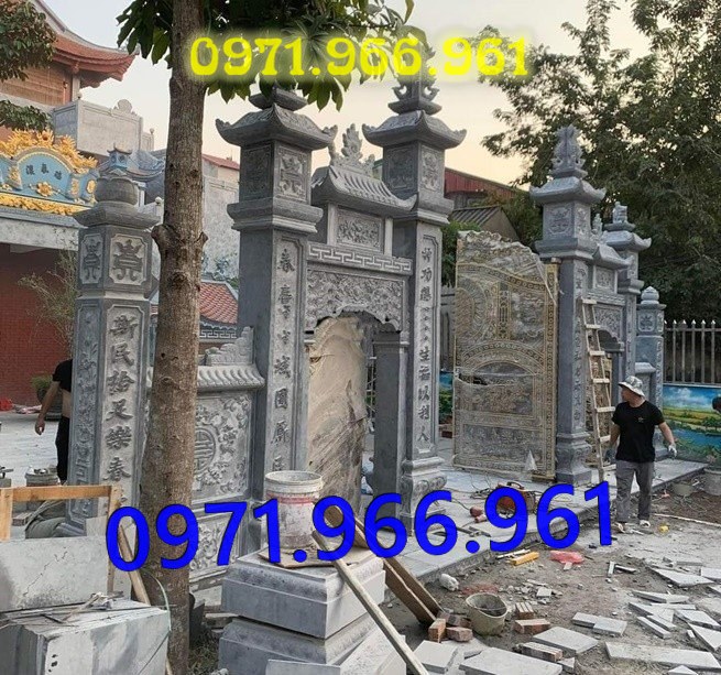 mẫu cổng đá xanh tự nhiên nguyên khối, cổng đá trước nhà thờ từ đường dòng họ, cổng đá tam quan đình làng khu tâm linh chùa, cổng đá hợp phong thủy khu lăng mộ gia đình, cổng đá nhà cổ khu biệt thự theo khách hàng 