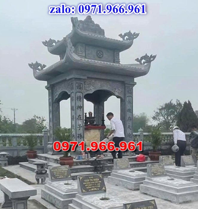 mẫu lăng thờ cho khu lăng mộ gia đình đá tự nhiên nguyên khối đẹp, lăng thờ đá phong thủy cho dòng họ cao cấp, lăng thờ được chạm khắc hoa văn tinh xảo tạo lên sự trang nghiêm cho gia đình, chuyên tư vấn và thiết kế lăng thờ bằng đá theo yêu cầu khách hàng