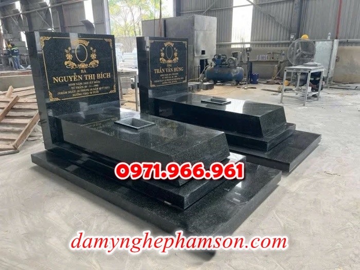 mẫu mộ đôi bằng đá tự nhiên nguyên khối để tro cốt ông bà hay cha mẹ cao cấp, mộ đôi cải táng, hỏa táng bằng đá xanh ấn độ nhập khẩu, mẫu mộ đôi vợ chồng được chạm khắc hoa văn tinh xảo bền đẹp, mẫu mộ đôi bằng đá đẹp hợp phong thủy theo yêu cầu khách hàng