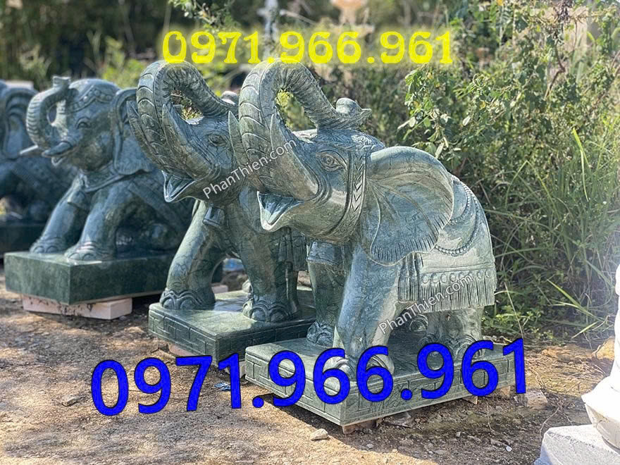 voi bằng đá tự nhiên nguyên khối canh cổng phong thủy trước nhà, voi đá sân vườn, trang trí khu biệt thự, voi đá nhà thờ họ, trấn trạch khu lăng mộ, voi đá phong thủy mang tài lộc, thịnh vượng, bình an, voi đá đặt trước cửa công ty, trang trí trong các công trình tâm linh