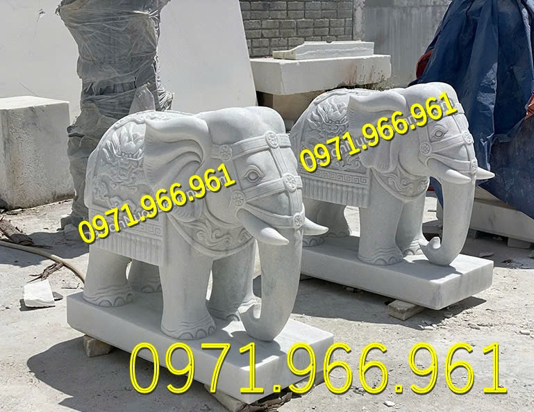voi bằng đá tự nhiên nguyên khối canh cổng phong thủy trước nhà, voi đá sân vườn, trang trí khu biệt thự, voi đá nhà thờ họ, trấn trạch khu lăng mộ, voi đá phong thủy mang tài lộc, thịnh vượng, bình an, voi đá đặt trước cửa công ty, trang trí trong các công trình tâm linh