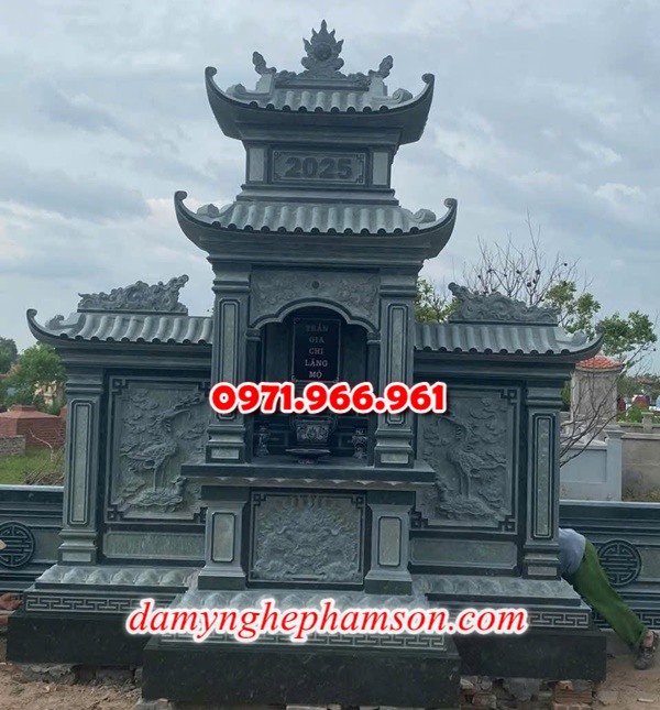 mẫu lăng thờ cho khu lăng mộ gia đình đá tự nhiên nguyên khối đẹp, lăng thờ đá phong thủy cho dòng họ cao cấp, lăng thờ được chạm khắc hoa văn tinh xảo tạo lên sự trang nghiêm cho gia đình, chuyên tư vấn và thiết kế lăng thờ bằng đá theo yêu cầu khách hàng