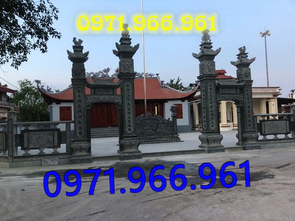 mẫu cổng đá xanh tự nhiên nguyên khối, cổng đá trước nhà thờ từ đường dòng họ, cổng đá tam quan đình làng khu tâm linh chùa, cổng đá hợp phong thủy khu lăng mộ gia đình, cổng đá nhà cổ khu biệt thự theo khách hàng 